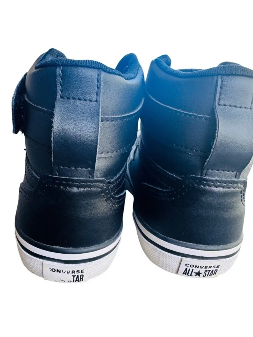Converse Kids Pro Blaze Strap Black White High-Top Sneakers Size 5.5 US